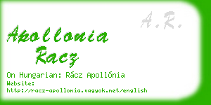 apollonia racz business card