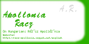 apollonia racz business card